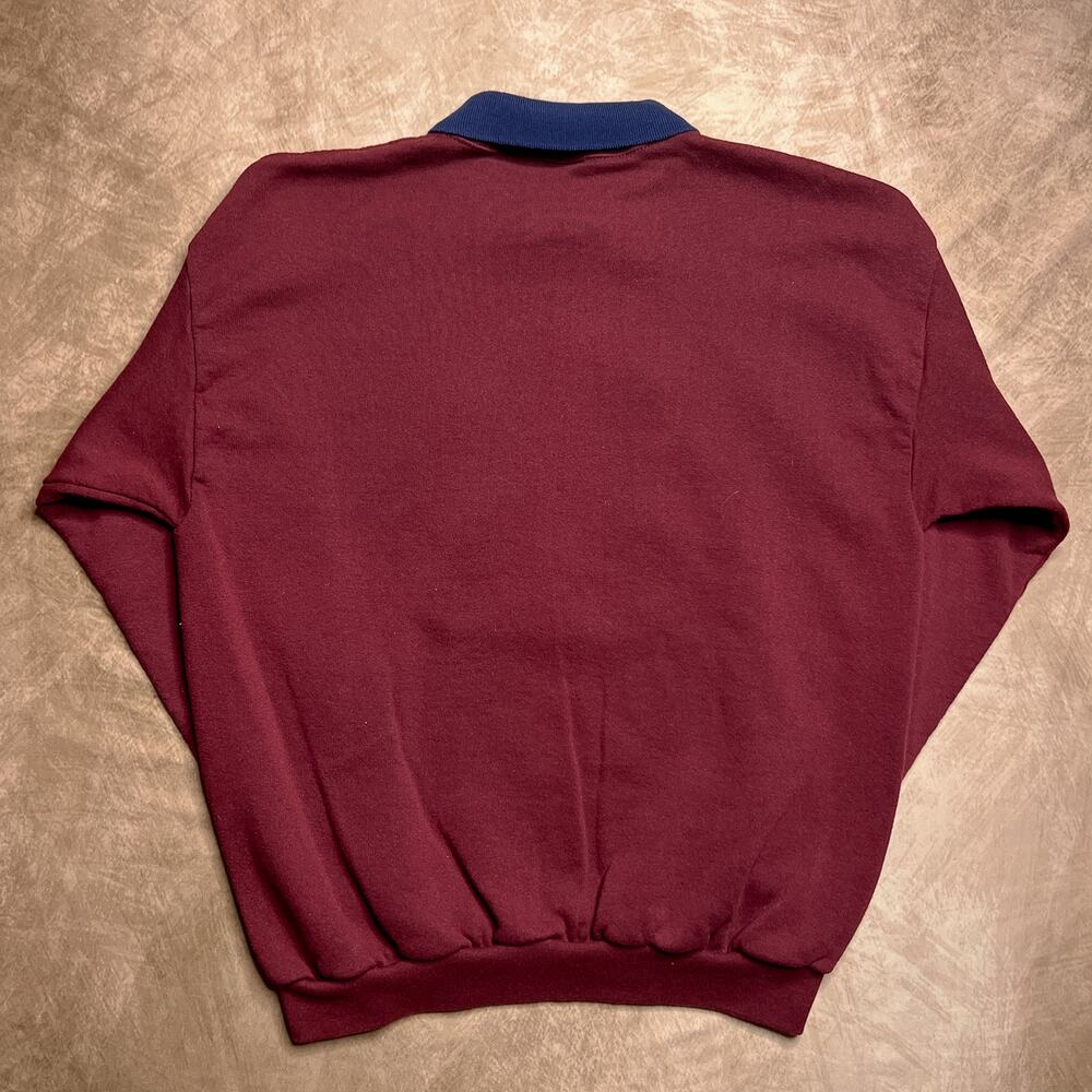 Vintage 90s Santee by Pluma Embroidered Mother Sweatshirt Collared Maroon Funny - Picture 3 of 8